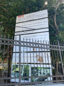 Kalfaköy Şeyh Sinan Camii ve Haziresi restorasyon tabelası – İstanbul Valiliği YİKOB