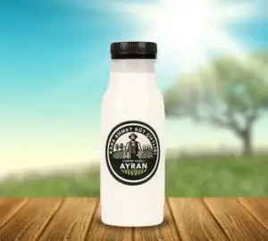 Nakkaş Köyü’nde Doğallığın Tadı: Yoğurt, Süt, Yumurta ve Kaymak 15 Köy yapımı ayran şişesi - yerel süt çiftliği ürünü