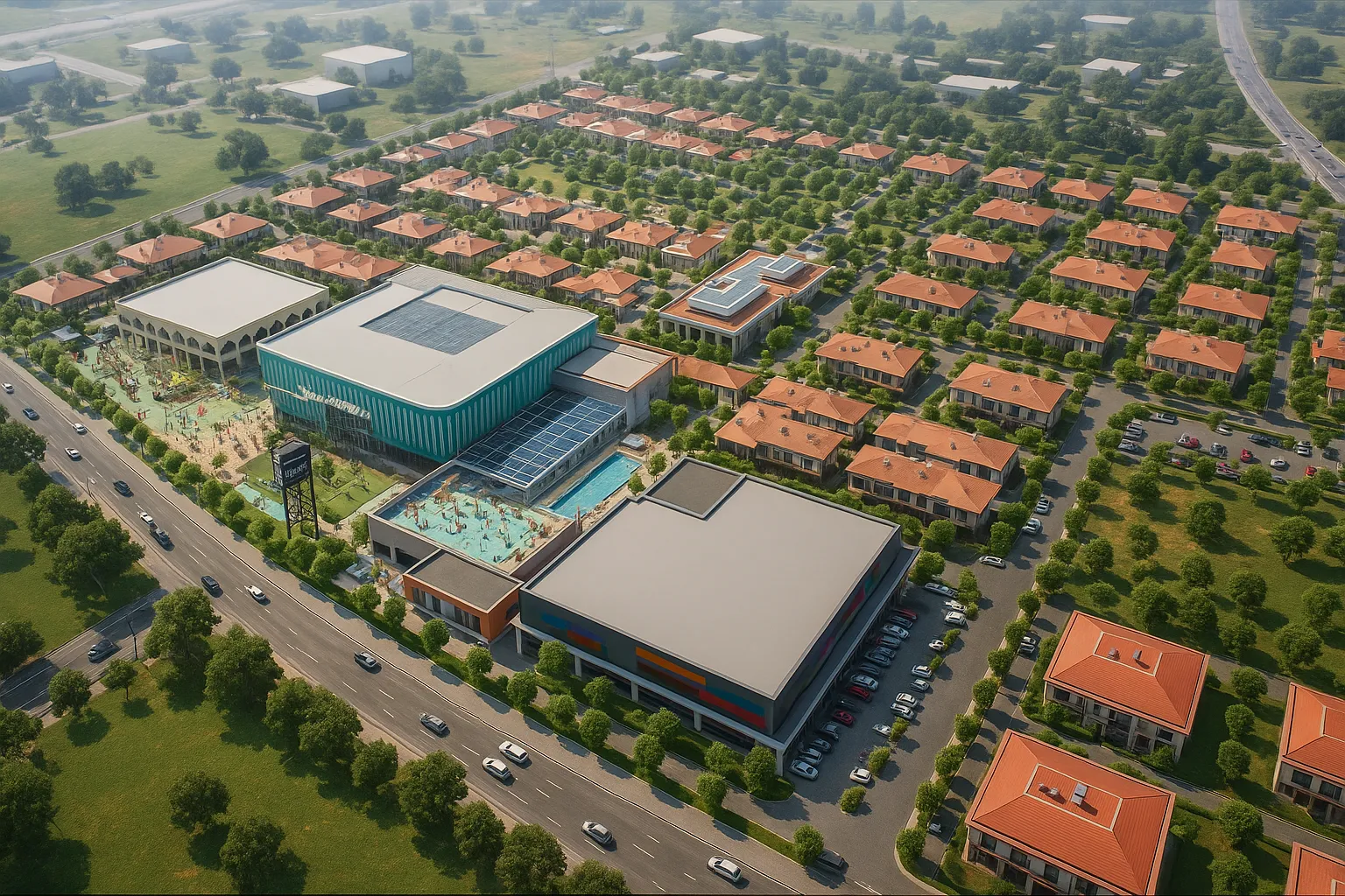 Mola İstanbul render havadan görünüm