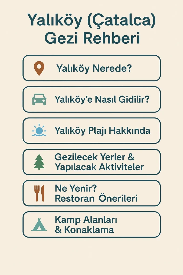 Yalıköy (Çatalca) Gezi Rehberi 6 Yalıköy (Çatalca) Gezi Rehberi
