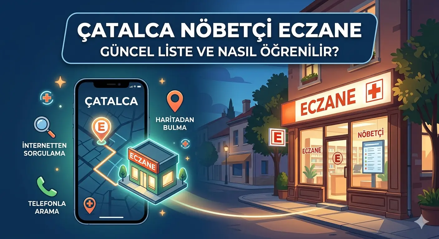 Çatalca nöbetçi eczane nasıl bulunur harita üzerinden nöbetçi eczane sorgulama Çatalca İstanbul