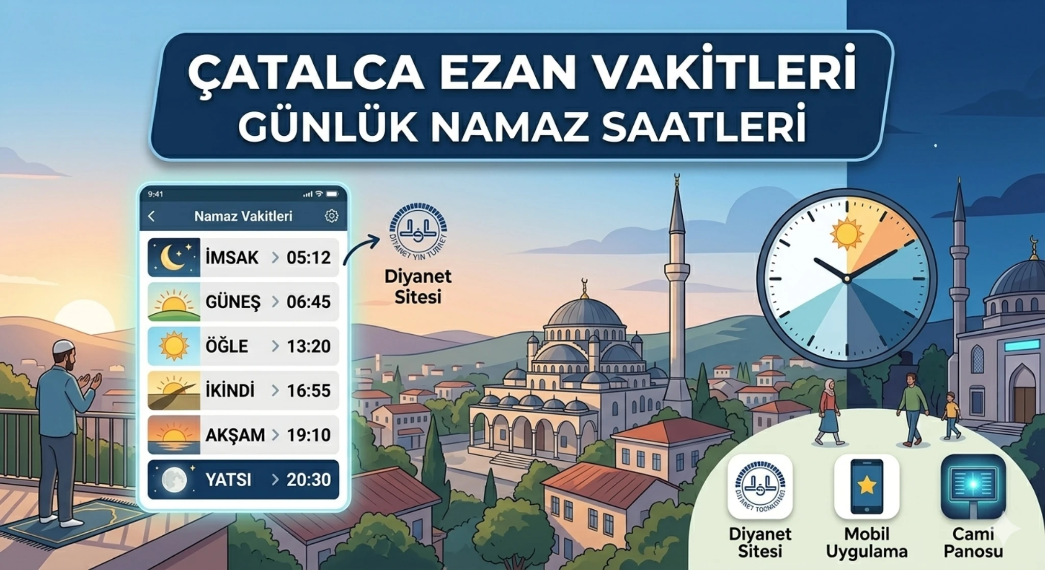 çatalca ezan vakitleri günlük namaz saatleri diyanet imsakiye catalca istanbul