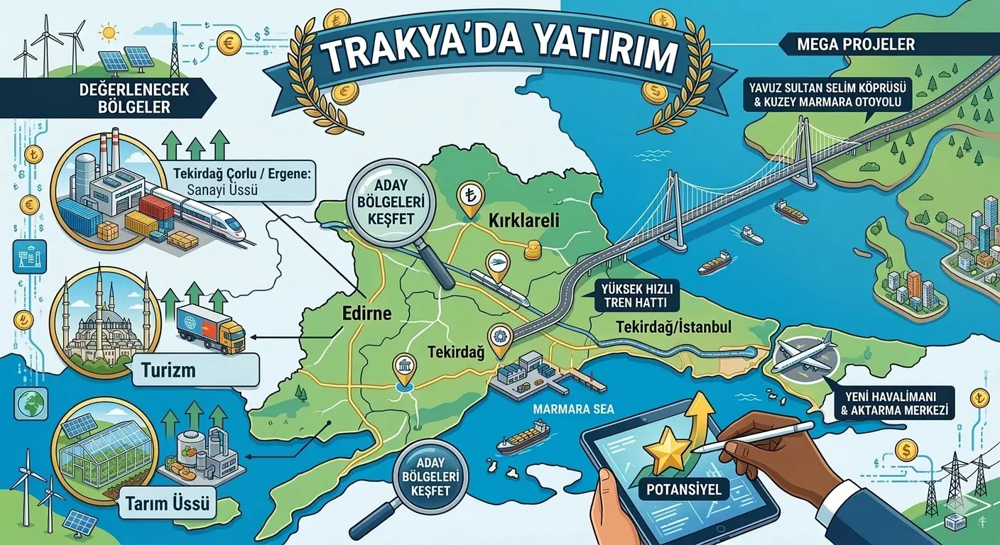 trakyada yatirim yapilacak bolgeler mega projeler